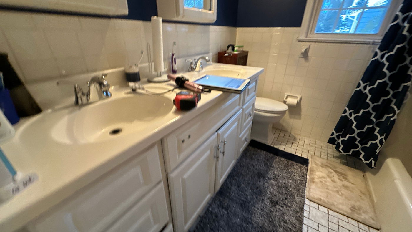 Chatham bathroom renovation with walk-in shower — before