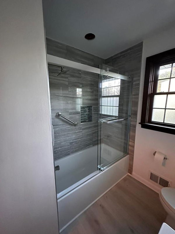 Edison bathroom remodeling with shower enclosure — gallery image 3