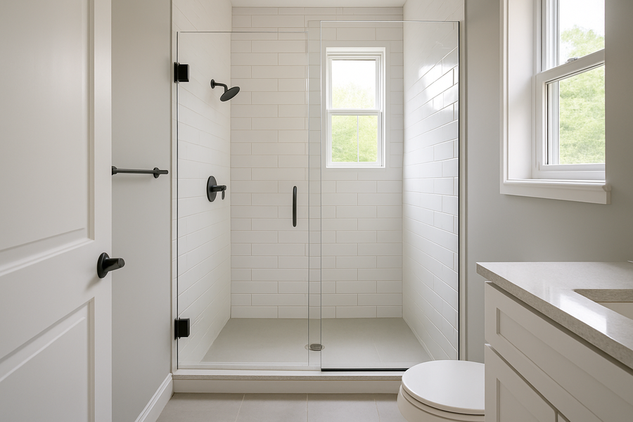 Tub-to-Shower Conversion project by Home Concepts Construction in New Jersey