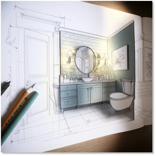 Bathroom Sketch